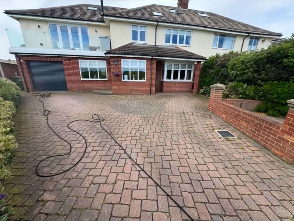 Before — driveway cleaning ahead of cleaning