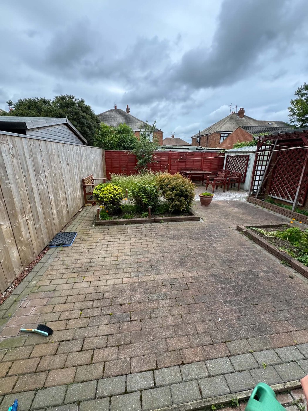 Before — pressure washing ahead of cleaning